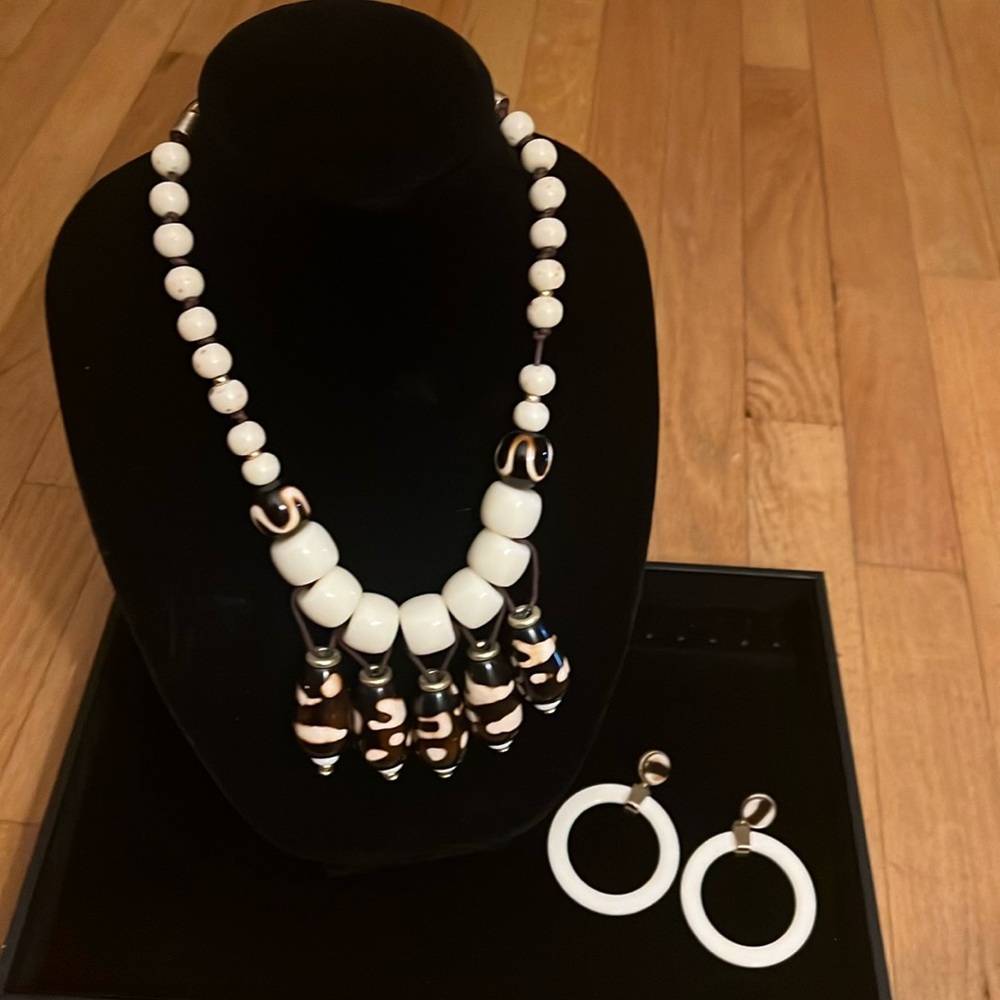 Chicos necklace and matching pierced earrings.